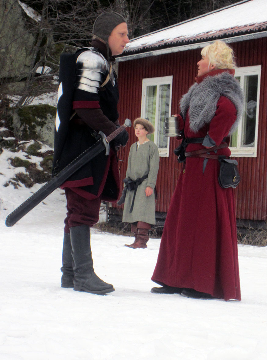 Överstelöjtnant Gerard de Foix, en officer i Svartstenslegionen, och fru Blanka Sebastiansdotter Gadd, tingslagsdomare i Ettingssjö. (Foto: Theo Axner, 2017)
